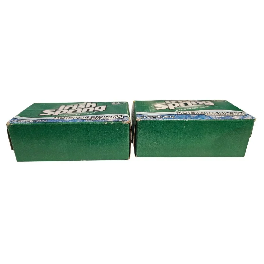 Irish Springs Moisture Blast Deodorant Soap Set of 2 UNOPENED Bars See Descript